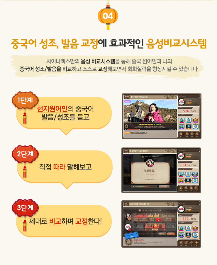 중국어 성조, 발음 교정에 효과적인 음성비교시스템